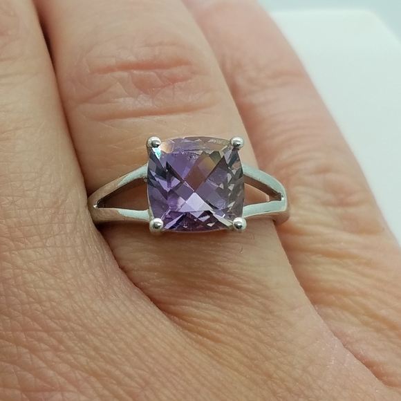 Sz 8 Sterling Silver Ametrine Ring - Picture 3 of 6